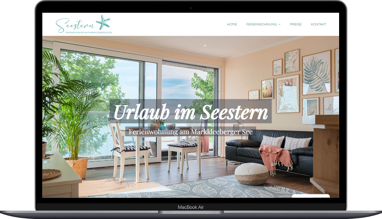 Website für Ferienwohnung